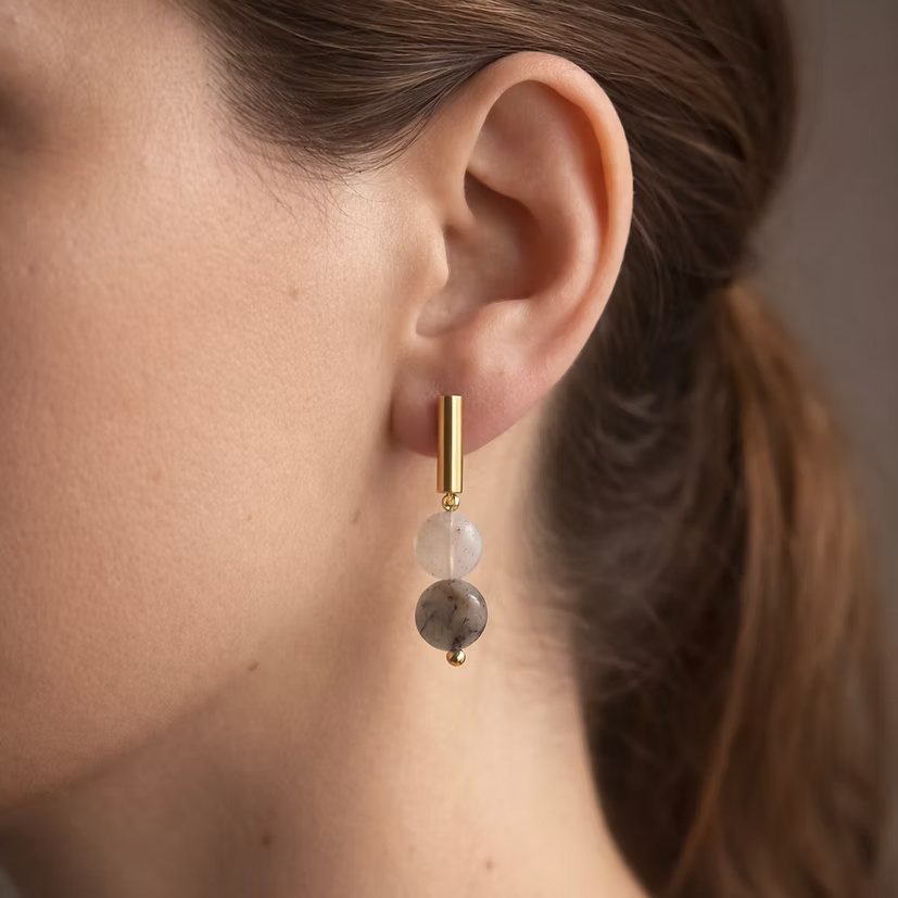 Pendientes Amber Grey Lavs
