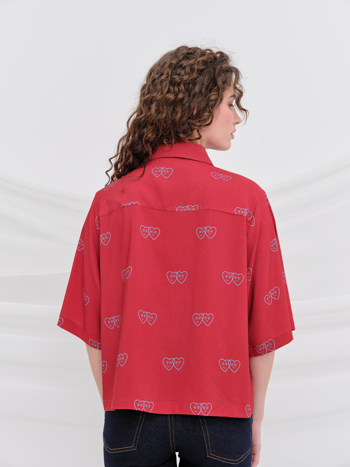 CAMISA ALINAK ROJO CORAZONES