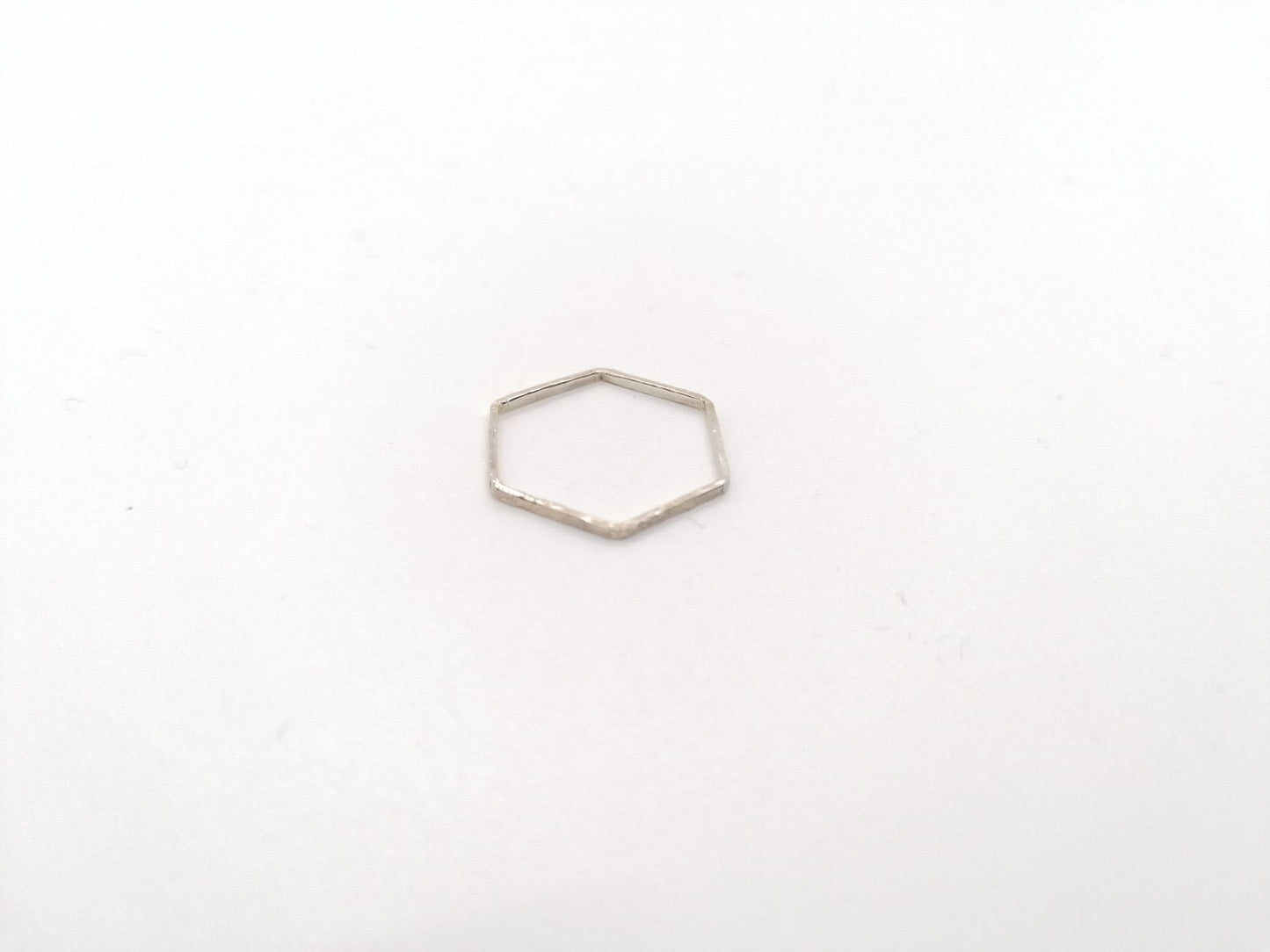 ANILLO HEXAGONO PLATA