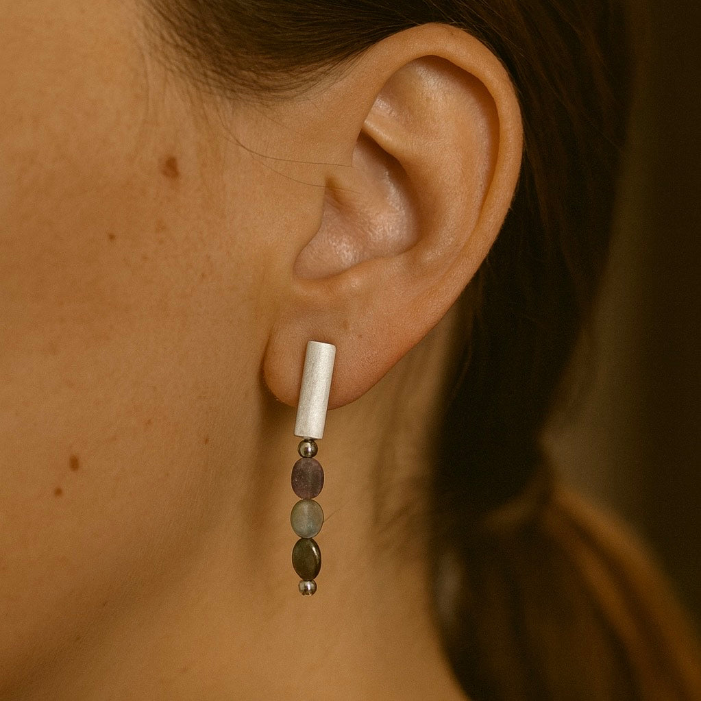 PENDIENTES AMAZONITE SILVER