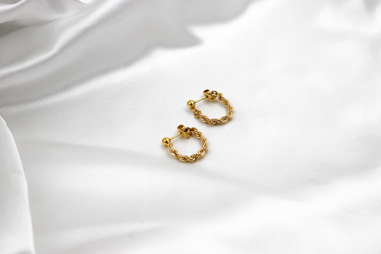 PENDIENTES TWISTER GOLD