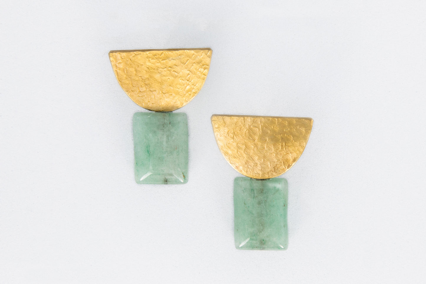 PENDIENTES AVENTURINA LATÓN