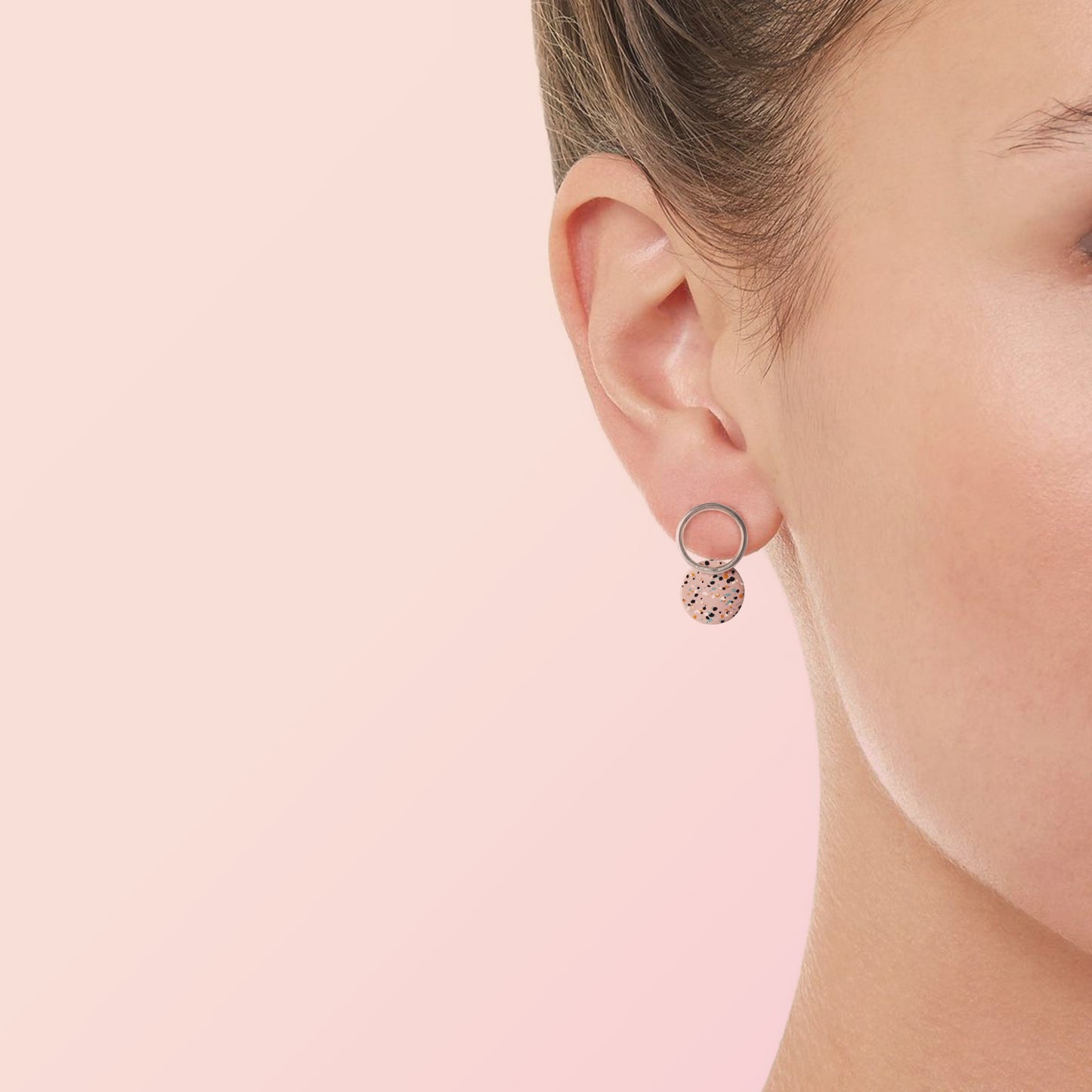 PENDIENTES MOTTLED SILVER