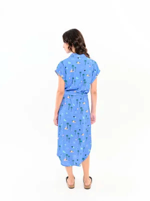 VESTIDO ALMA PALMERAS CELESTE