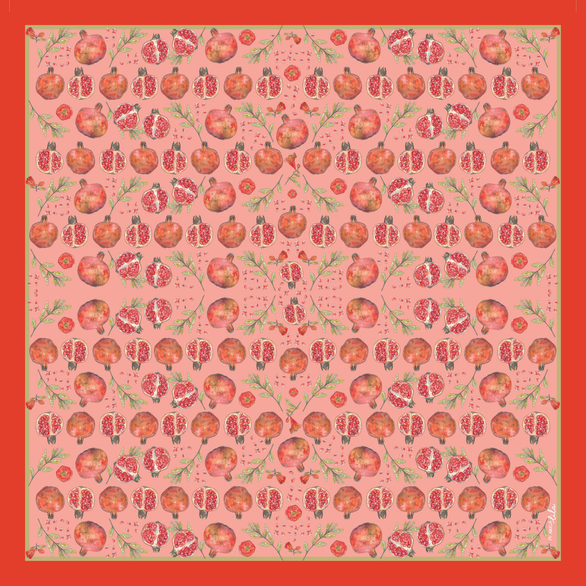Pañuelo Granadas Rosa Mi Abuela Lila