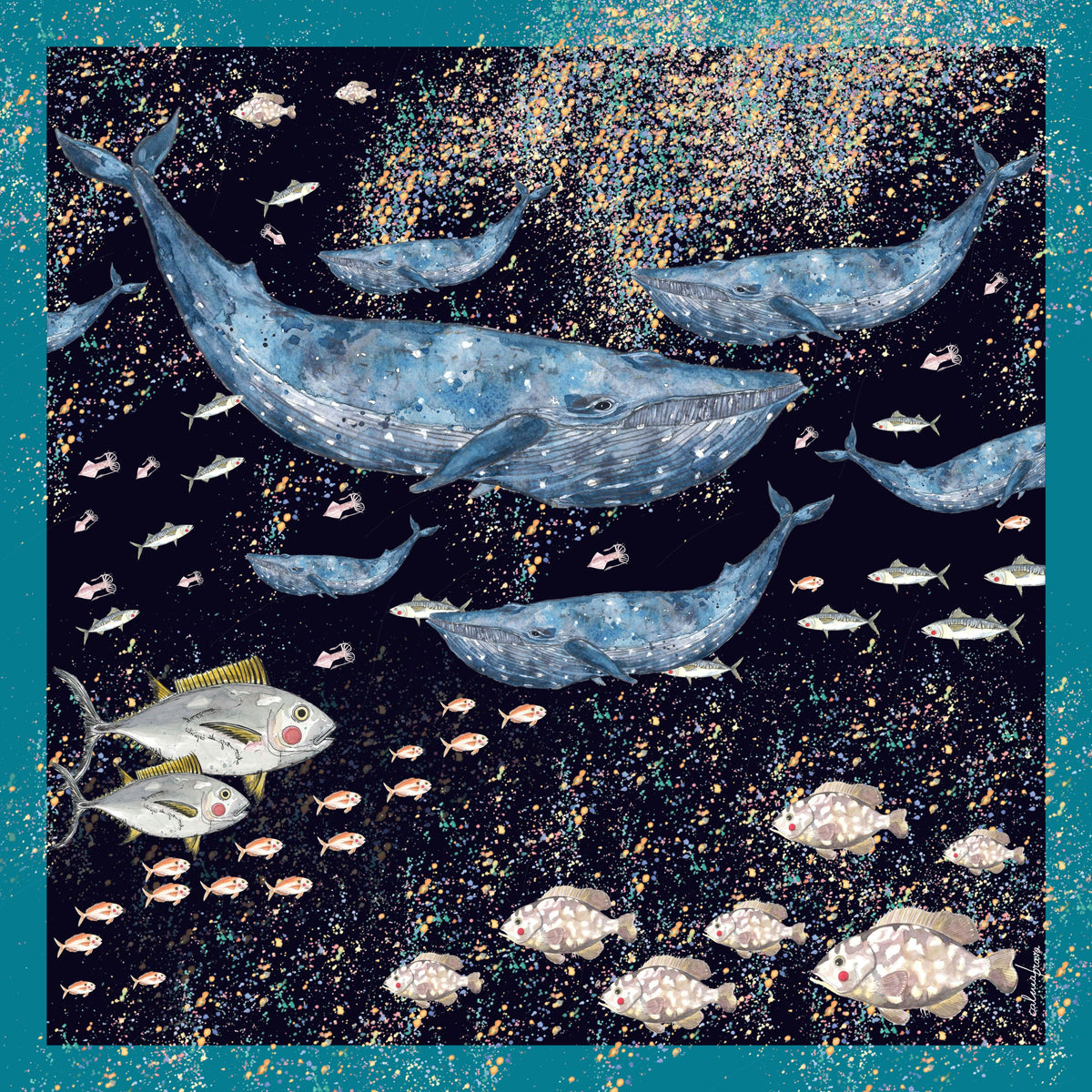 Pañuelo Mar Azul Mi Abuela Lila