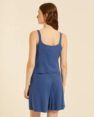 TOP CHALECO AZUL
