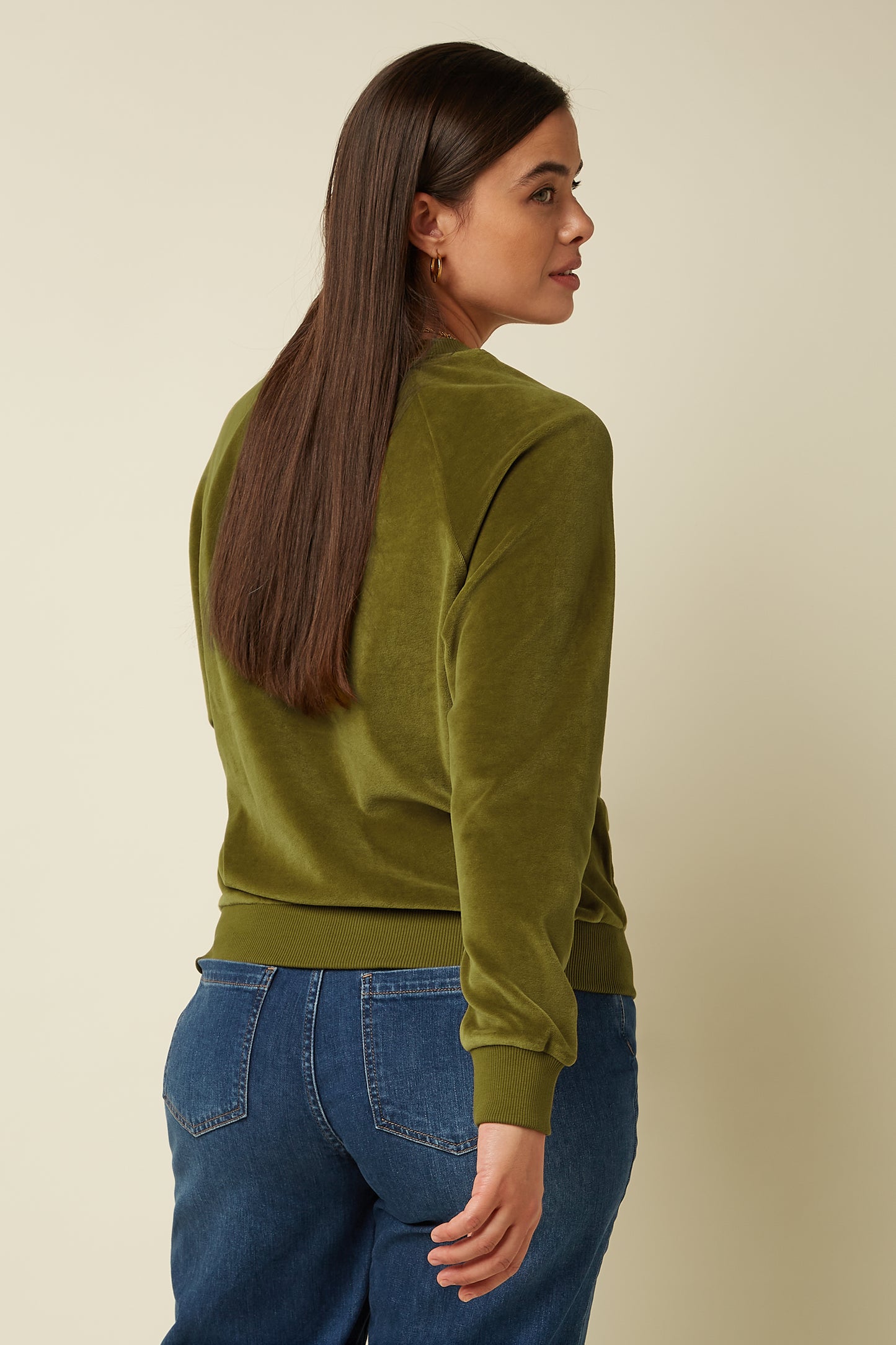 SUDADERA FEBE BATON VELVET VERDE
