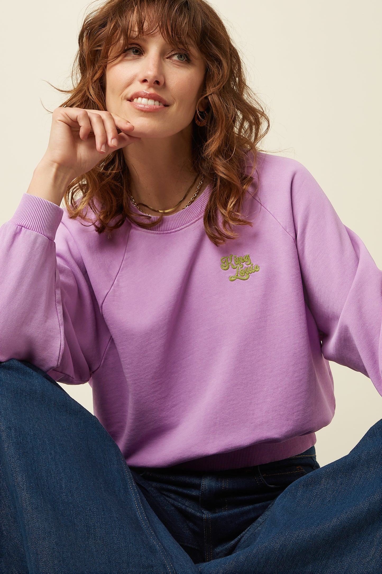 SUDADERA BIBI WIDE SWEAT MALVA