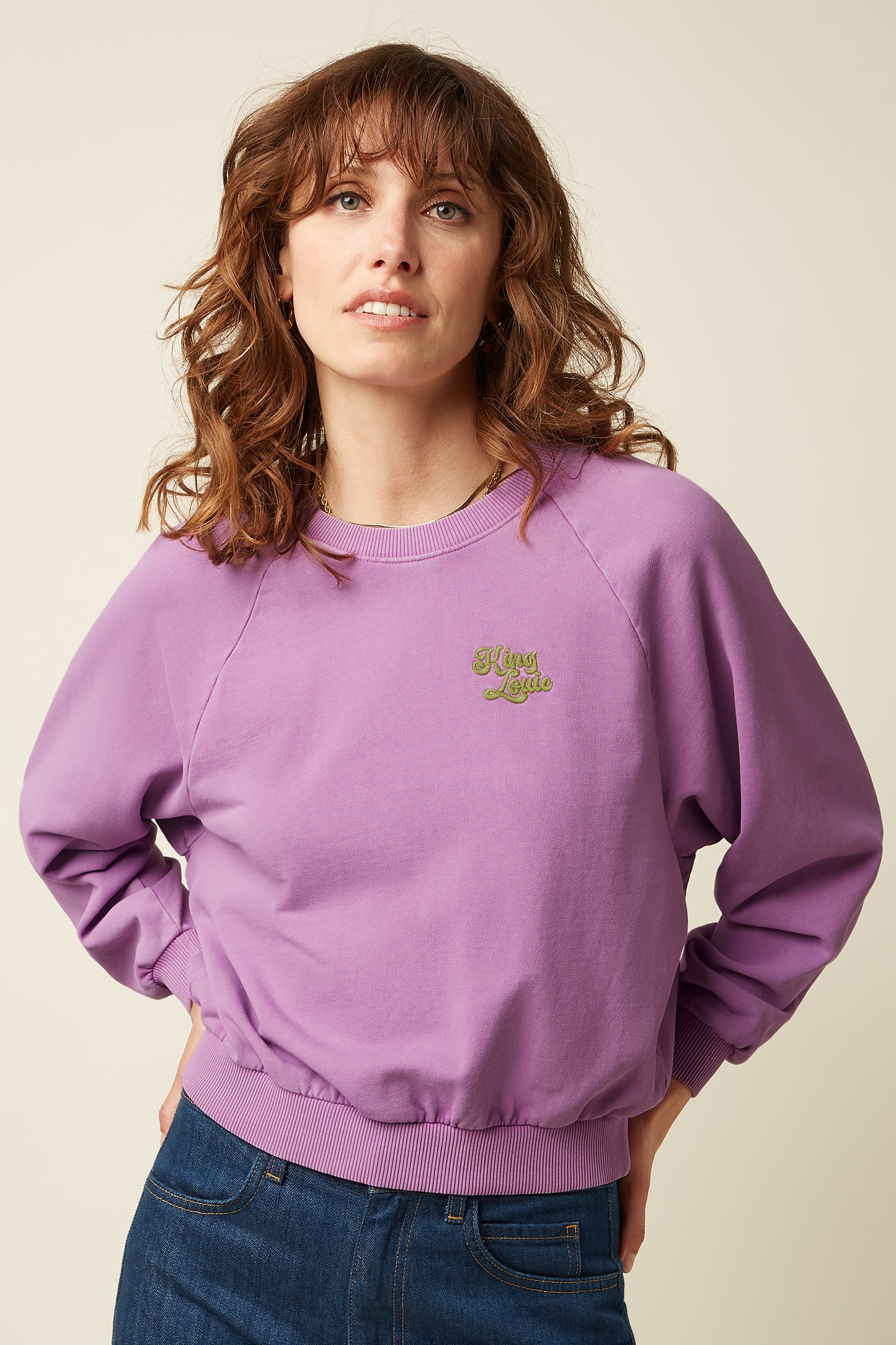 SUDADERA BIBI WIDE SWEAT MALVA