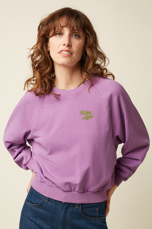 SUDADERA BIBI WIDE SWEAT MALVA