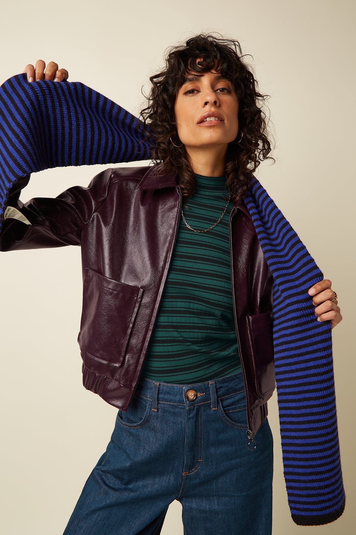 Bufanda Small Stripe Azul King Louie