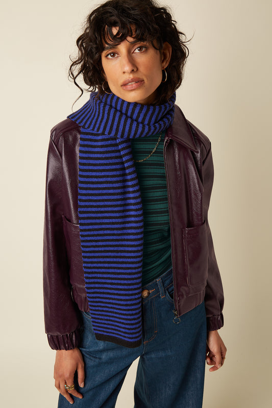 Bufanda Small Stripe Azul King Louie