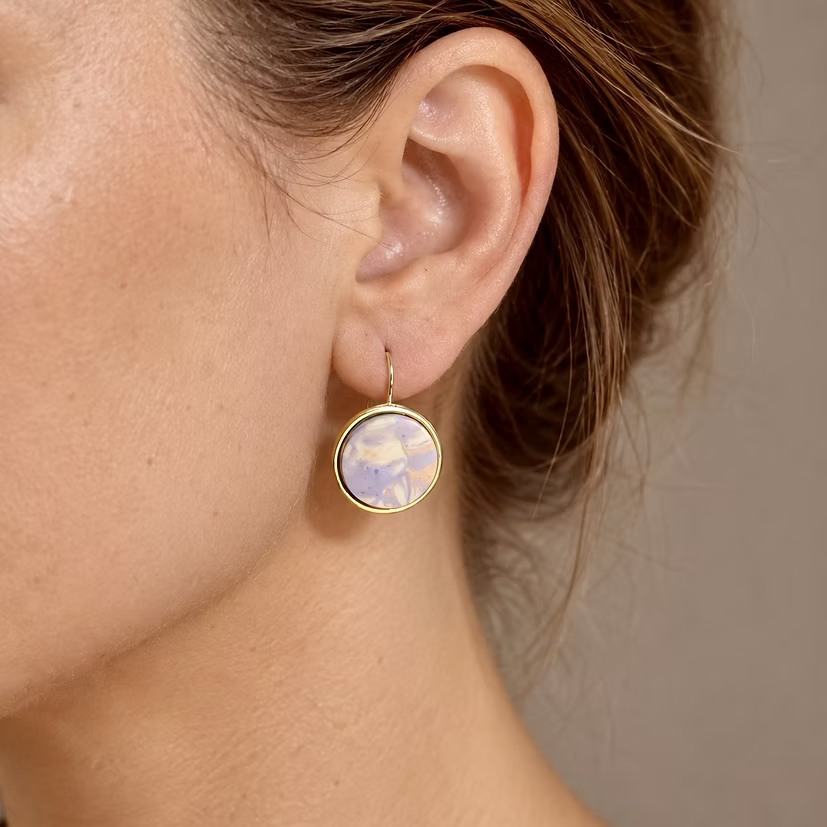 Pendientes Lavender Porcelain Lavs