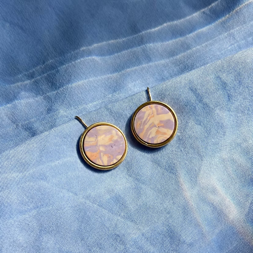 Pendientes Lavender Porcelain Lavs