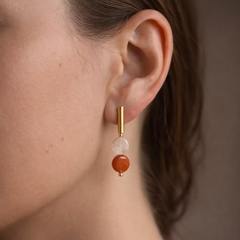 Pendientes Amber Orange Lavs
