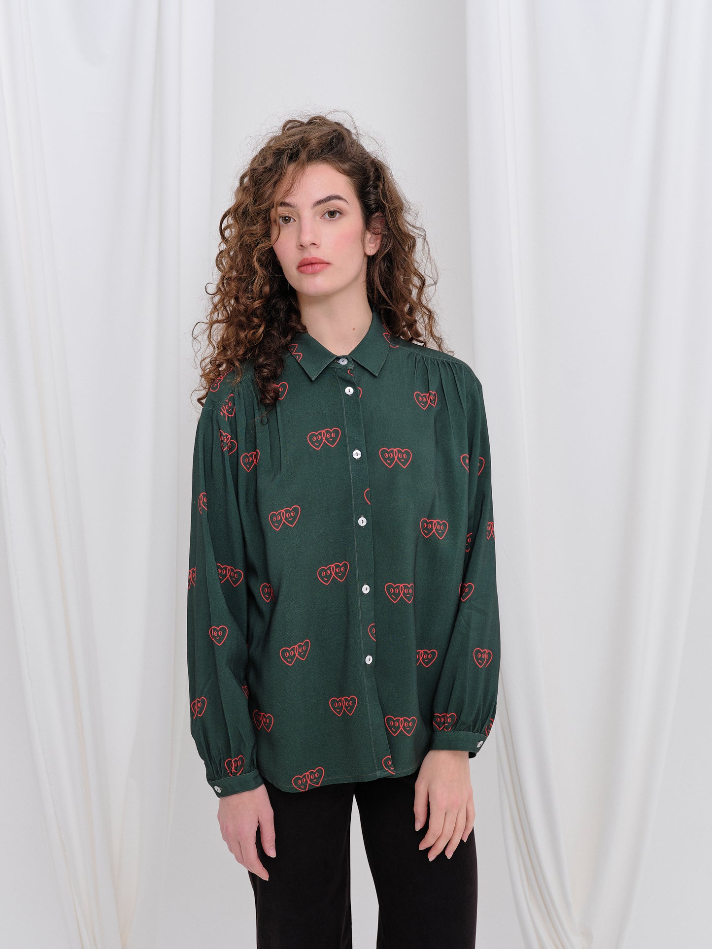 CAMISA ANANA VERDE CORAZONES