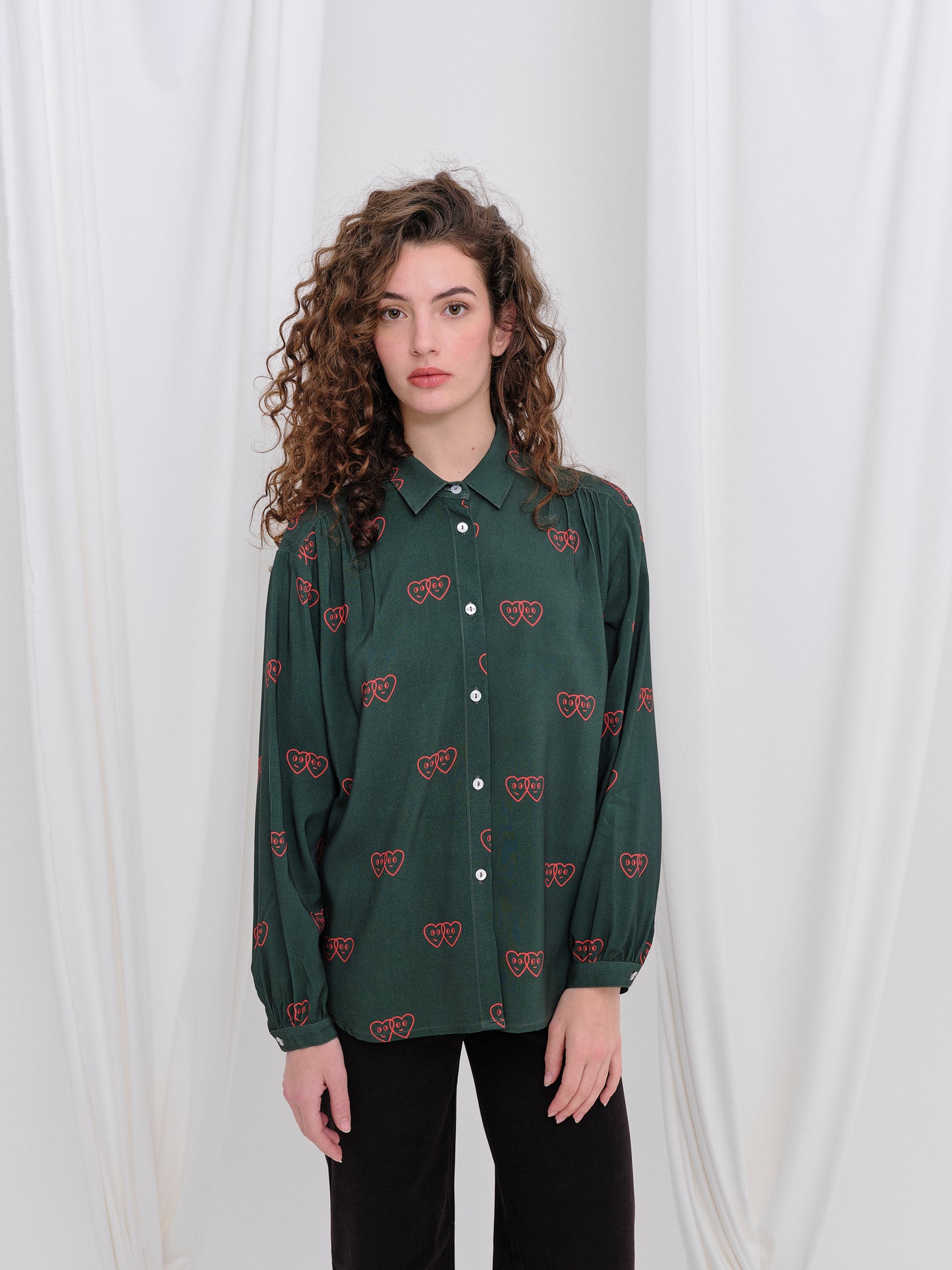 CAMISA ANANA VERDE CORAZONES