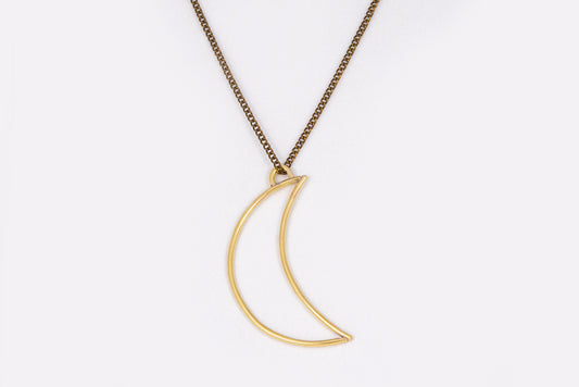 COLLAR LUNA LATÓN