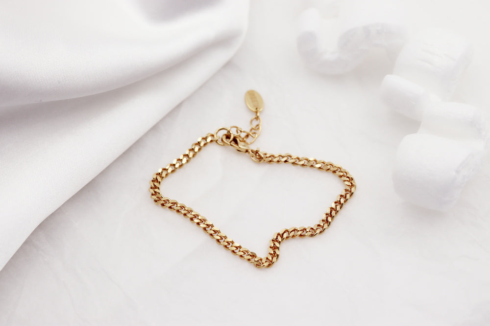 PULSERA CURB GOLD
