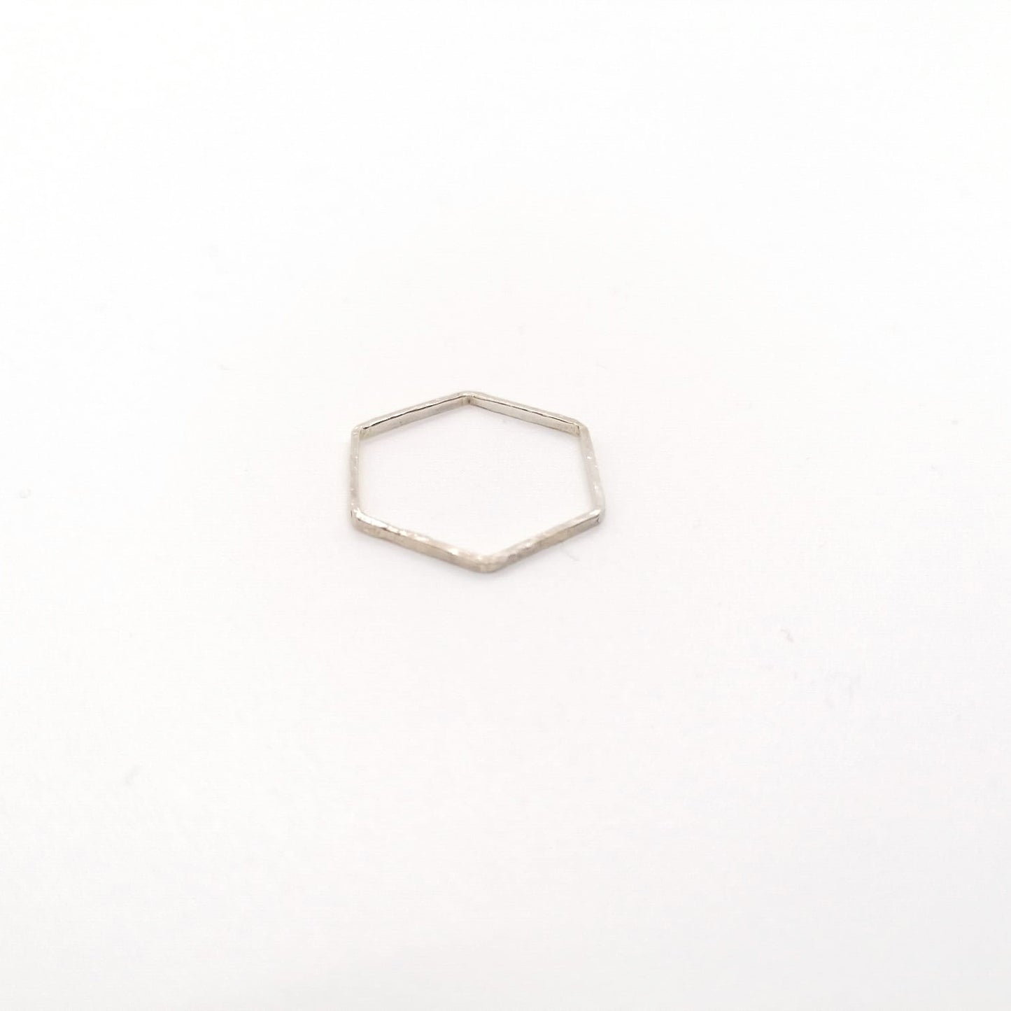 ANILLO HEXAGONO PLATA