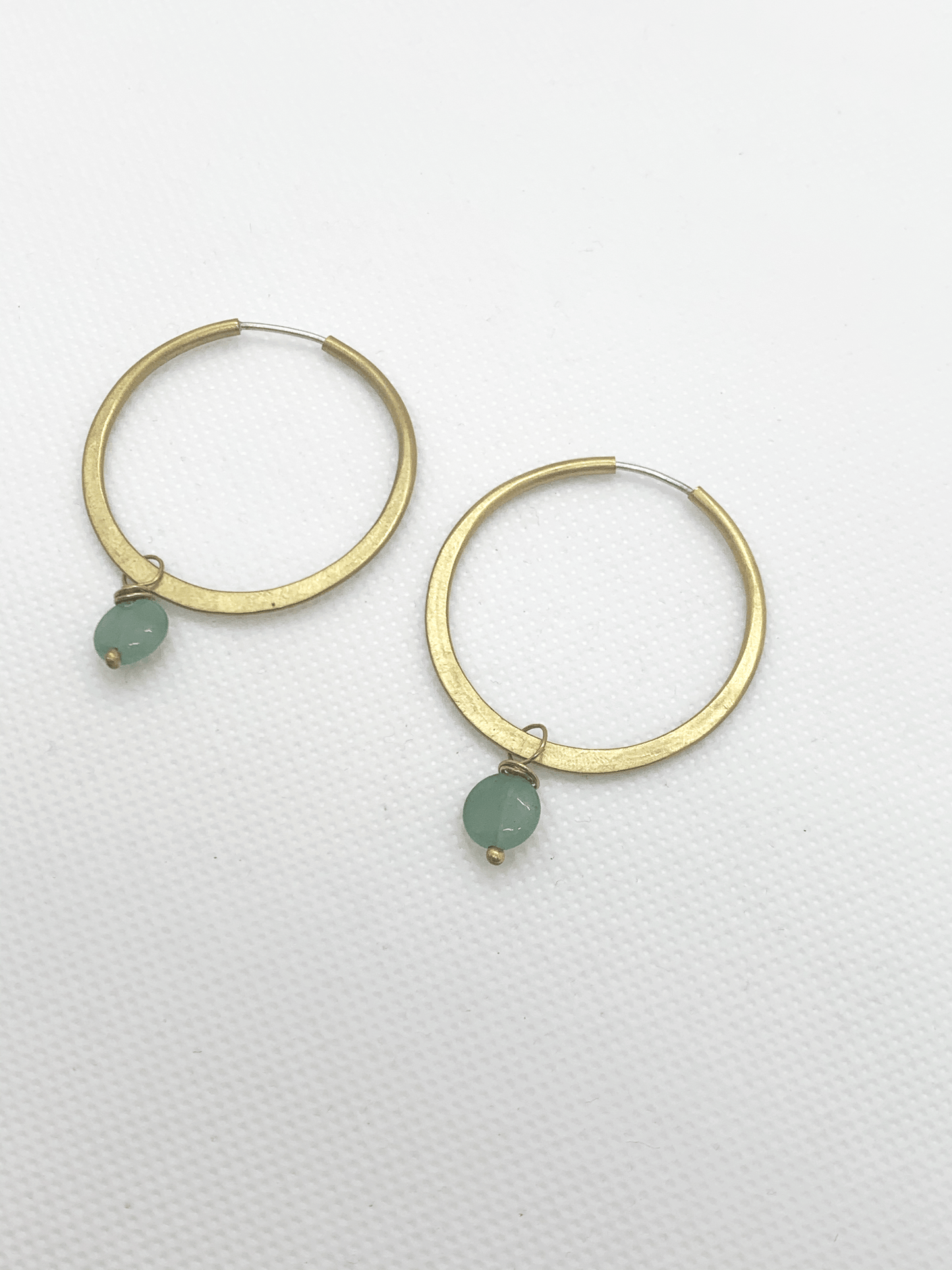 PENDIENTES ARO PIEDRA AVENTURINA