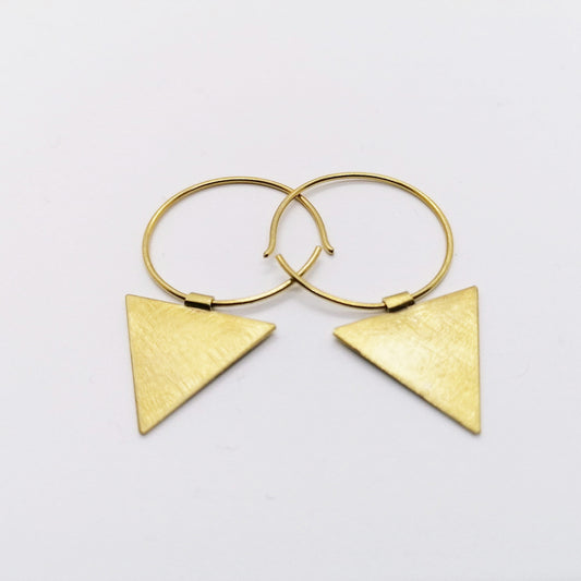 PENDIENTES TRIÁNGULO LATÓN