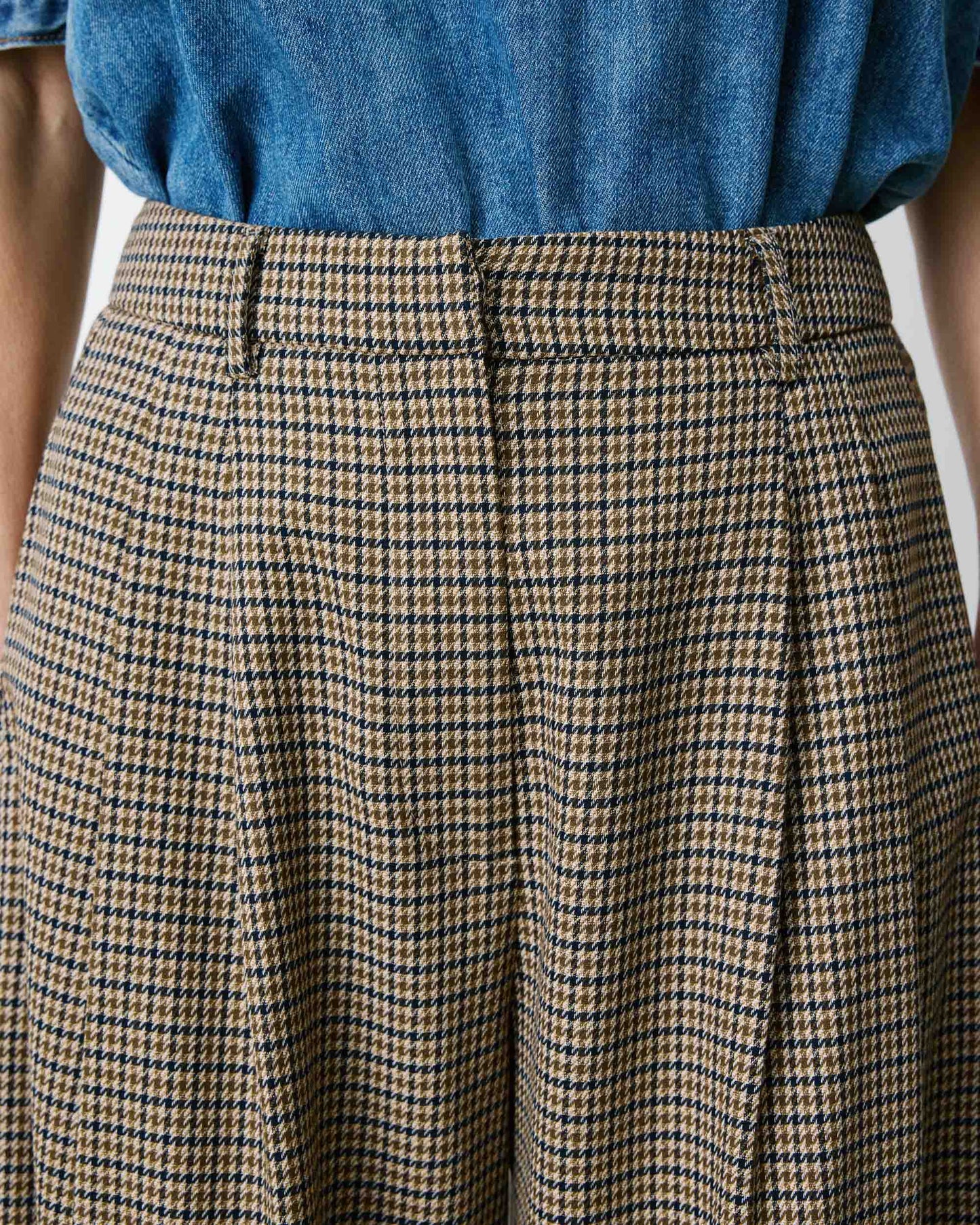 PANTALÓN AYEN CUADROS BEIGE