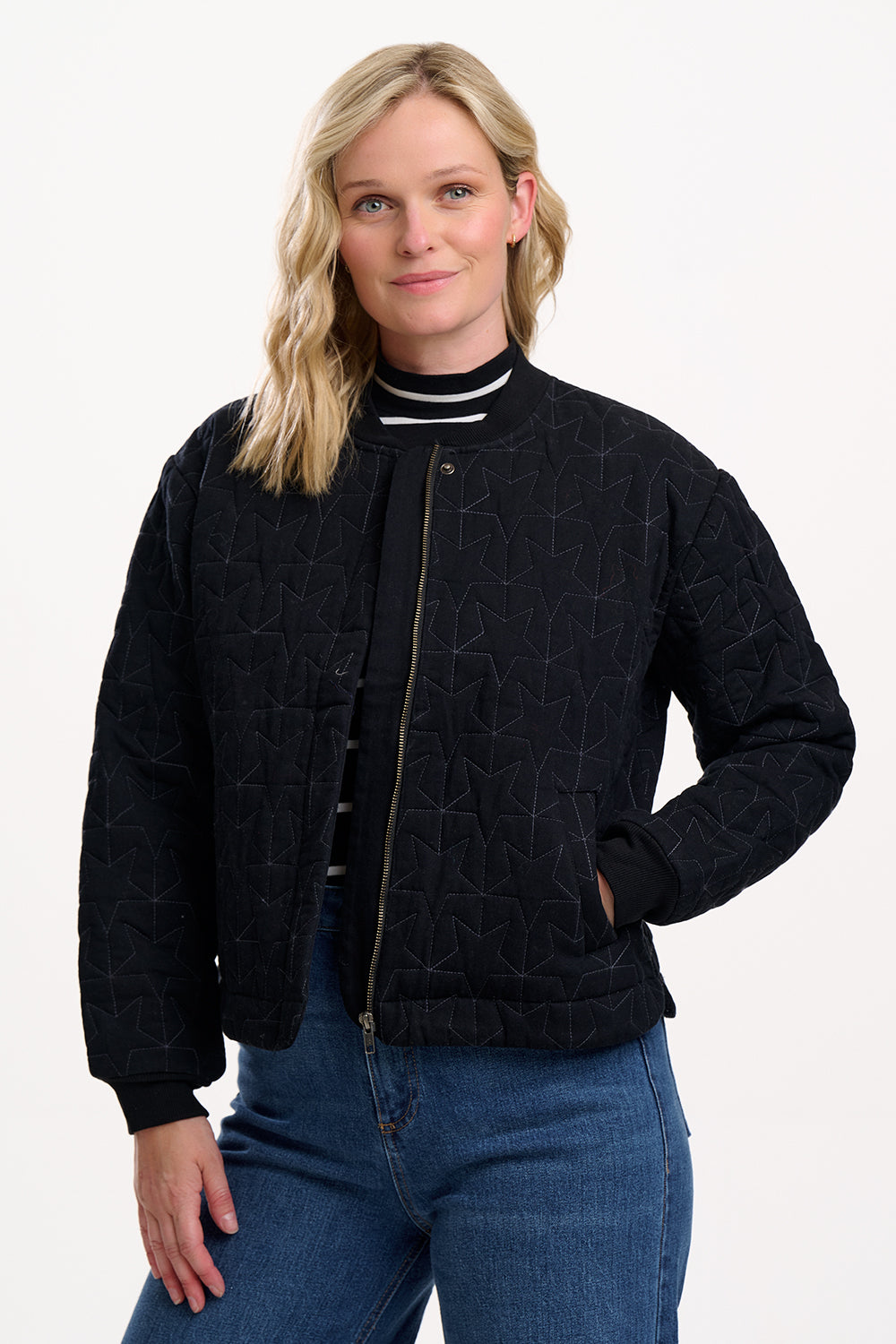 CHAQUETA REAGAN STAR QUILT NEGRO