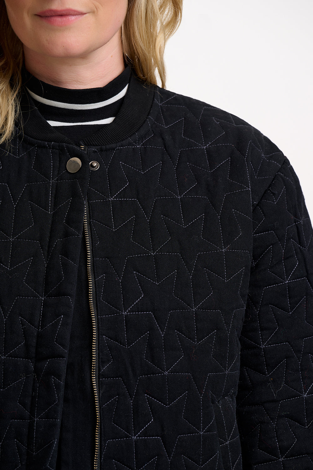 CHAQUETA REAGAN STAR QUILT NEGRO