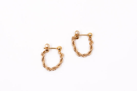 PENDIENTES TWISTER GOLD