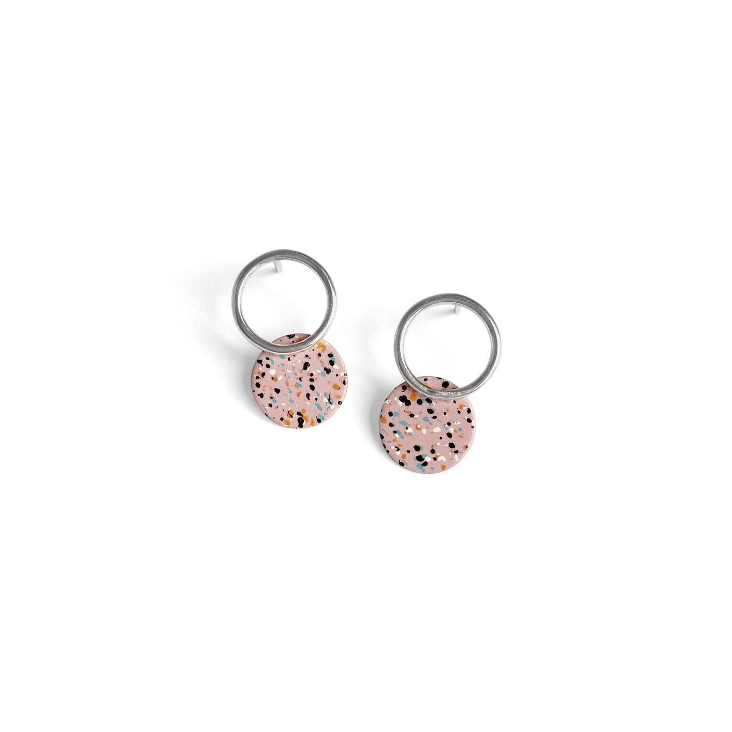 PENDIENTES MOTTLED SILVER
