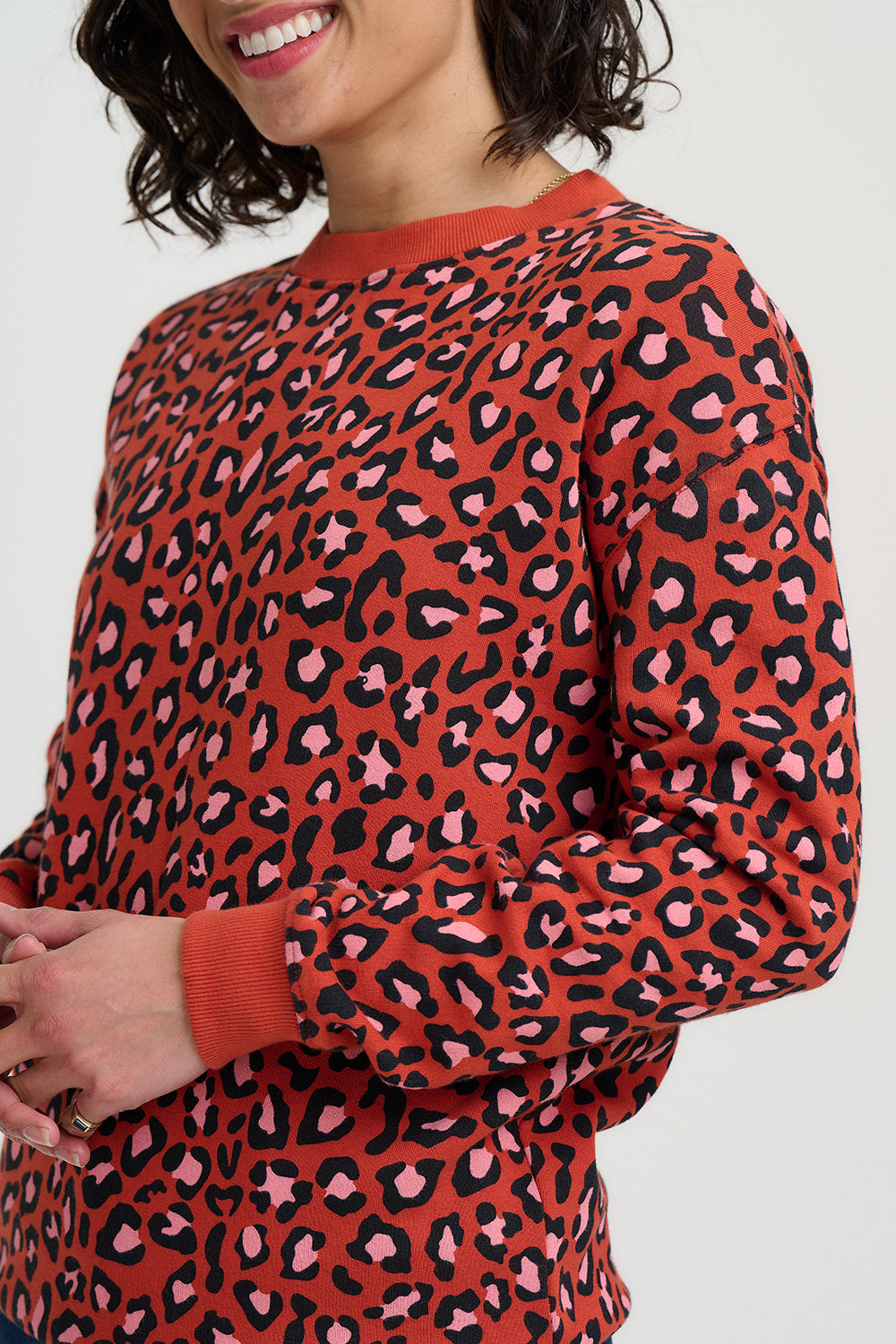 SUDADERA NOAH RUST/PINK LEOPARD