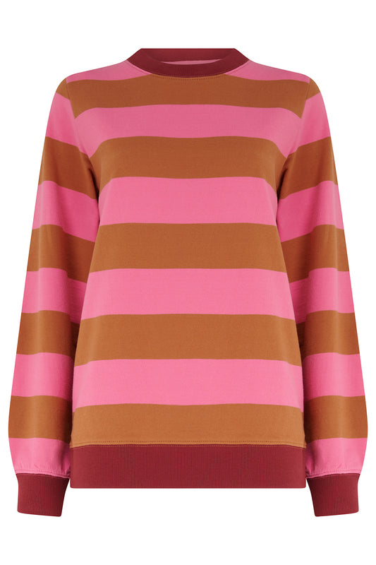 SUDADERA MINDY RAYAS PINK/BROWN