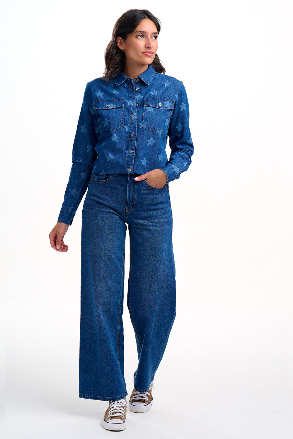 CAMISA ALEXIA STARS MID BLUE DENIM