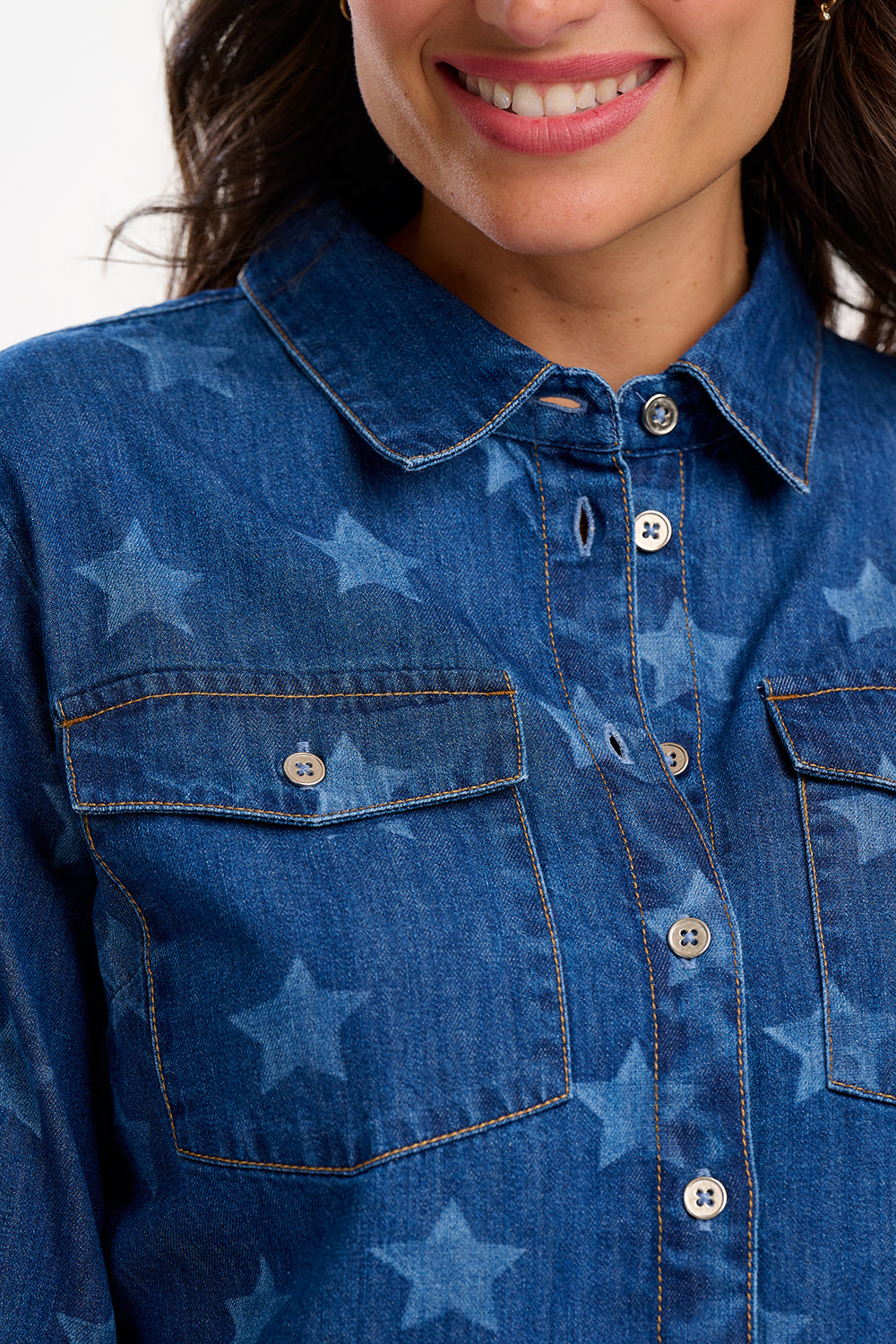 CAMISA ALEXIA STARS MID BLUE DENIM
