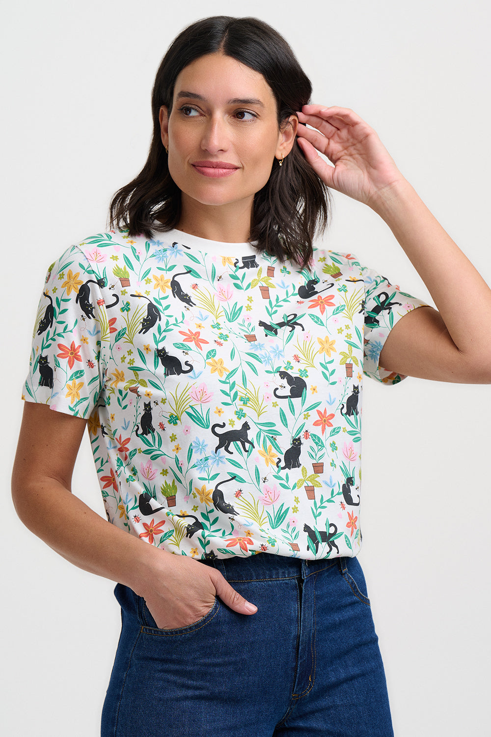 CAMISETA MAGGIE GATOS JARDÍN