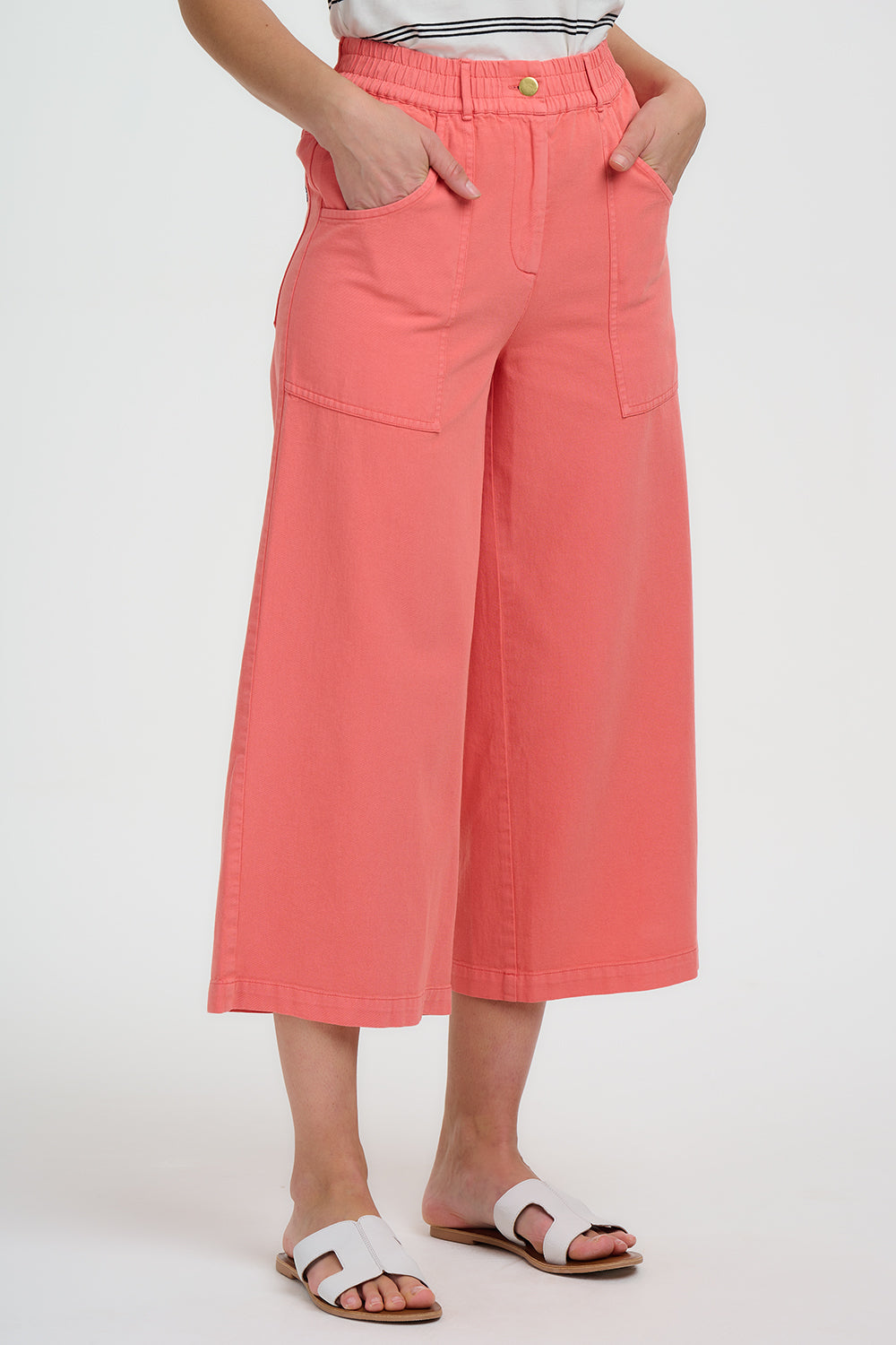 PANTALÓN CHARLENE CROPPED CORAL