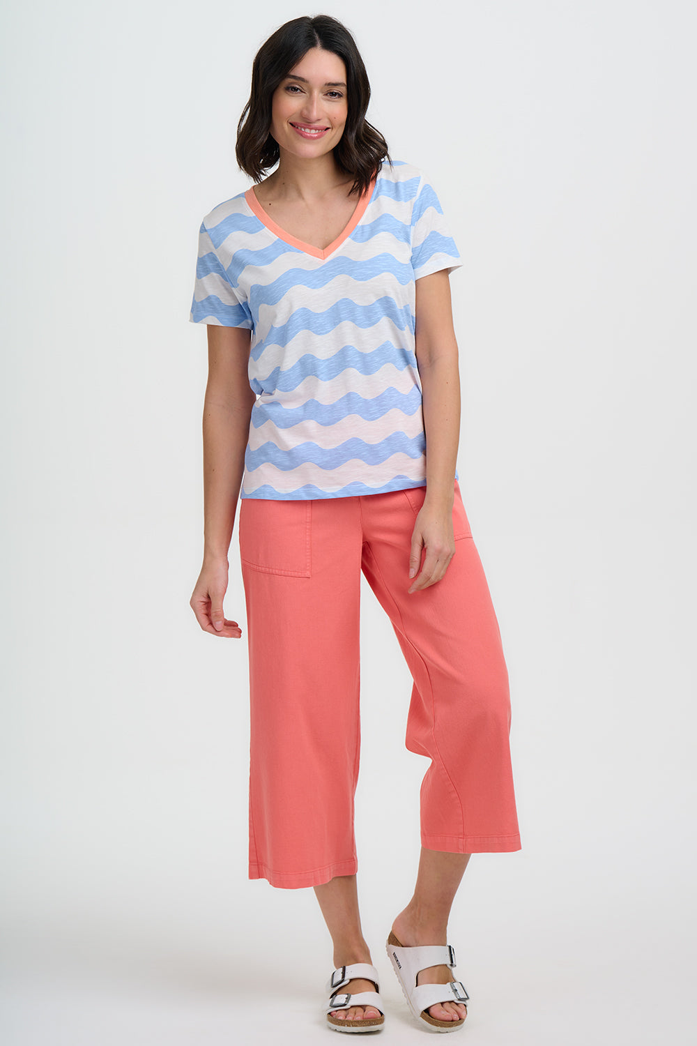PANTALÓN CHARLENE CROPPED CORAL