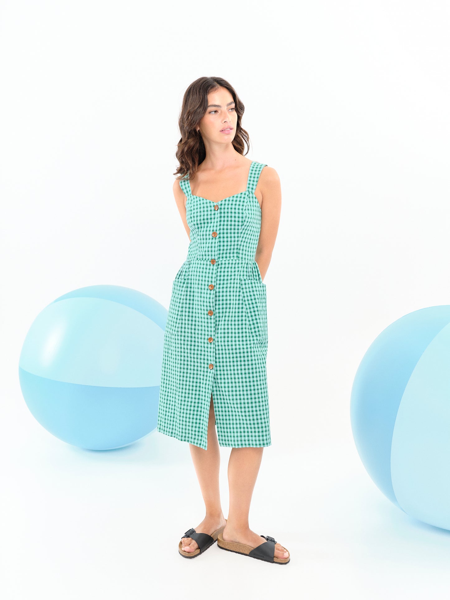 VESTIDO VERA VICHY VERDE