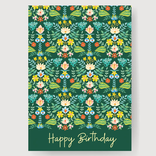 Tarjeta Happy Birthday Verde Patrizia Martos