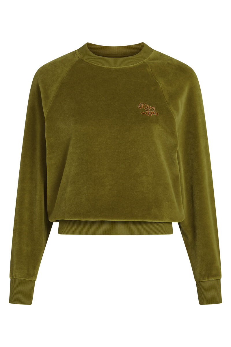 SUDADERA FEBE BATON VELVET VERDE