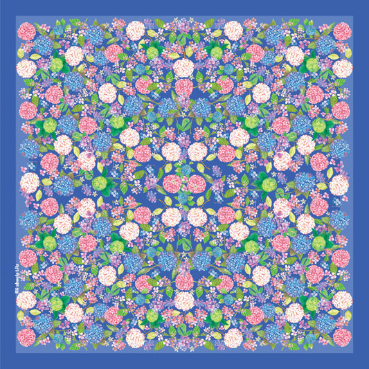 Pañuelo Hortensias Azul Mi Abuela Lila