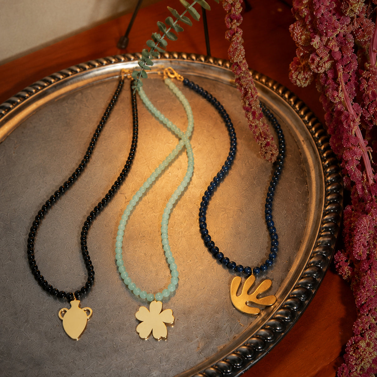 COLLAR FLEUR BEADS