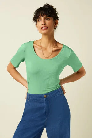 TOP CARICE UNI RIB MENTA
