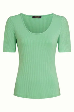 TOP CARICE UNI RIB MENTA