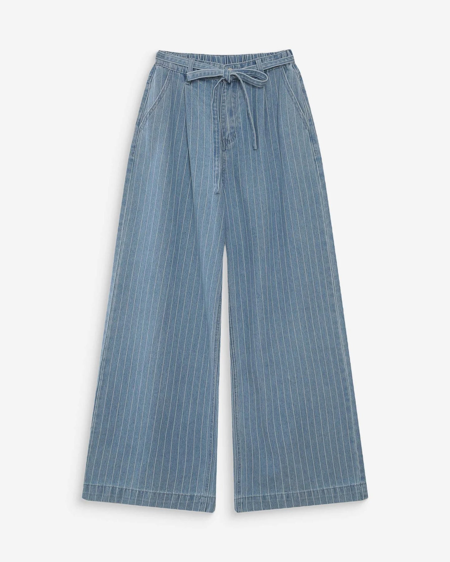 PANTALÓN POMPON RAYAS AZUL