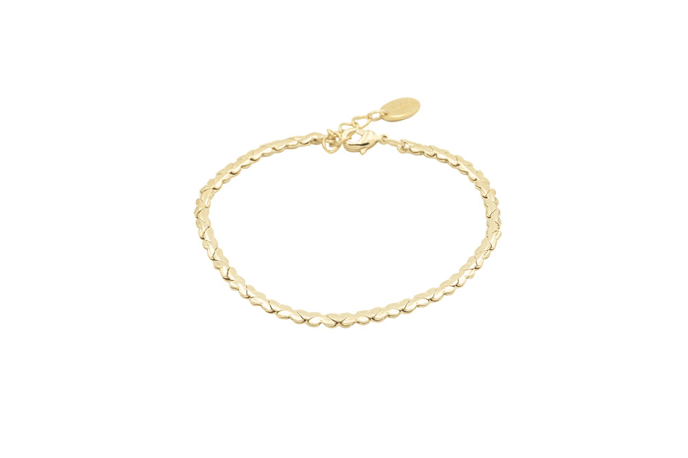 PULSERA HEARTS GOLD
