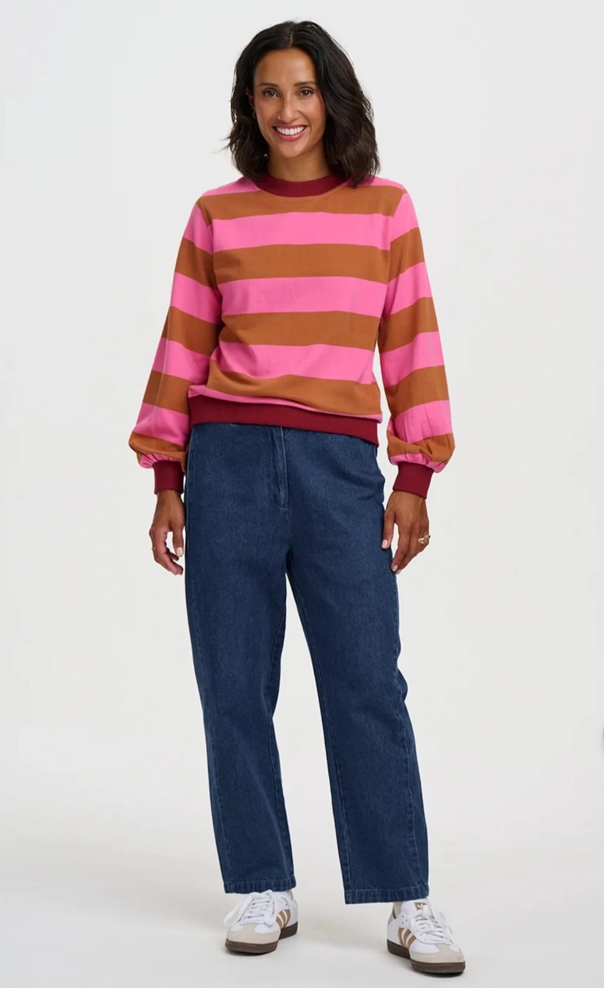 SUDADERA MINDY RAYAS PINK/BROWN