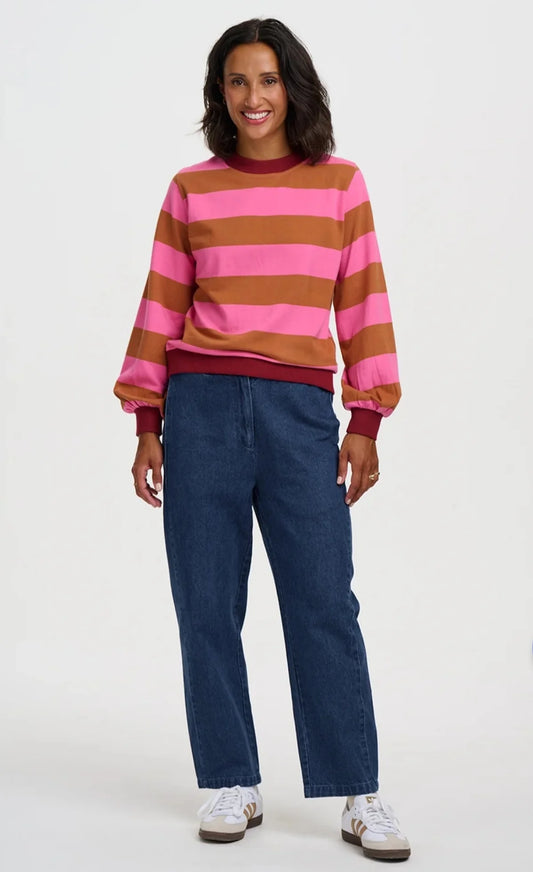 SUDADERA MINDY RAYAS PINK/BROWN